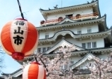 桜の季節の福山城
